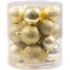 Viscio Trading Palline decorative color Oro per Albero di Natale Confezione 20 pz Viscio