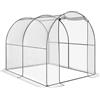 Outsunny Serra da giardino a Tunnel per Piante e Orto con Copertura in PVC, Porta Avvolgibile e Telaio in Acciaio, 2x3x2m|Aosom