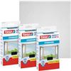 tesa INSECT STOP H&L Fly Screen for Window - zanzariera con nastro a strappo, taglio su misura, senza fori, antracite - 3x 110 x 130 cm
