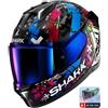 Shark Casco Moto Integrale Con Led Shark SKWAL i3 HELLCAT Nero Cro