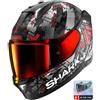 Shark Casco Moto Integrale Con Led Shark SKWAL i3 HELLCAT Mat Nero
