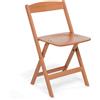 FOPPAPEDRETTI Sedia LUNA Pieghevole, in Legno ,Colore Noce , Made in Italy