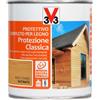 V33 Impregnante 112309 Trasparente Noce Chiaro Protettivo Completo per Legno Protezione Classica 750 ml