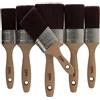 Coral Aspire 31749 - Set di 6 pennelli professionali con taglio dritto e profilo ovale per una finitura ultra liscia e veloce, con emulsione commerciale, legno FSC lucido, 2 x 3,8 cm, 2 x 5,1 cm, 7,6