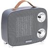MACOM Termoventilatore Ceramico Compatto, 1500W, Termostato Ambiente, Selettore di temperatura, Sicurezza Antiribaltamento, Design Salvaspazio, Enjoy & Relax 942 MINIMAX