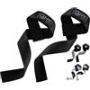 G5 HT SPORT Straps (Imbottiti) Allenamento Bodybuilding Uomo Donna Cinghie Sollevamento Pesi per Powerlifting Deadlift Weightlifting (Black)