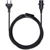 kwmobile Cavo Porta-Lampada con Interruttore - Filo Porta-lampade a Sospensione - Attacco Lampadina E14 - Corda Lunga 5m Rivestita in Tessuto Nero
