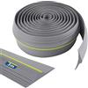 SDLDEER Guarnizione universale per porta del garage, in gomma, per porta del garage, per fai da te, resistente alle intemperie, 3 m grigio