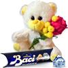 B&P Baci Perugina Regalo Festa della Mamma 2025 - Tubo Baci Perugina Classico 37,5 + Orsacchiotto - Rosa Artificiale Fuxia - Regalo Mamma/Donna