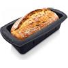 Backhaus Stampo Plumcake XL 26x10x7cm in Silicone Platino, Teglia da Forno Antiaderente con Struttura Rinforzata, Manici, Senza BPA, per Torte, Pane, Dolci, Freezer e Microonde - Nero