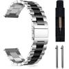 MaEiol 22mm Cinturino Metallo per Huawei Watch GT 6 Pro/GT 6/GT 5 Pro/GT 5/4 46mm /Huawei Watch 5/4 46mm /Ultimate 2, Cinturino Orologio Acciaio Inossidabile Ricambio per Donna Uomo - Nero&Argento