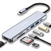 Wowssyo Hub USB C 7-in-1, Docking Station USB C, Multiporta USB Hub, 4K HDMI, 100W PD, USB 3.0, SD/TF, Adattatore MacBook M1 Air Pro, per iPad, Switch, Chromecast, Windows e altri dispositivi USB-C
