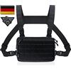 WYNEX Tactical Chest Rig Pack per gli uomini, borsa da corsa sul petto con loop anteriore Airsoft Recon Chest Rigs per la caccia all'aperto EDC Combat Patch incluso
