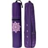 Muka Porta Tappetino Yoga con Fori per l'aria, Borsa per Esercizi in 100% Cotone con Coulisse e Tracolla Regolabile