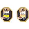 Sheba Paté Classics, Cibo per Gatto con Pollo - 22 Vaschette da 85 g, Totale: 1870 g & Creazioni Speciali in Salsa, Cibo per Gatto con Tacchino, Totale: 1870 g