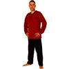 flashpijamas. Pigiama da uomo 2 pezzi, pigiama pile felpato composto da 92% cotone e 8% elestano. Pigiama invernale., Pm6, M