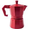 Excelsa Caffettiera Color 1 Tazza, Alluminio, Rosso, Fino a 2 Tazze