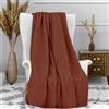Soleil d'ocre COCOONING Plaid Microfibra, Arancione (Mattone), 120 x 160 cm