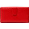 PELLETTERIA MARANT Portafoglio Donna in Pelle Doppia Clip - Rosso