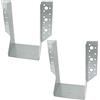 AERZETIX - C58636 - Set di 2 staffe per travi con ali esterne 100x170x75x2mm - scarpa del travetto con 46 fori - in acciaio zincato Z275