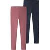 Name It Nkfvivian 2P Legging L Noos, Leggings Bambine e ragazze, Blu (Dark Sapphire/Pack:PACKED WITH BLACK), 86-92