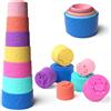 Loyzico Cubi Impilabili Bambini Giocattoli per 6-12 Mesi, 7 Pezzi Montessori Costruzioni per Bambini Impilabile, Dentizione Neonato Silicone, Perfetto per Il Bagnetto, Regalo Bimba Bimbo 3 6 18 Mesi 1 Anno