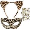 MWOOT Costume Leopardo per Donne Halloween Carnevale, Accessori Copricapo per Gatto Festa di Cosplay