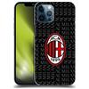 Head Case Designs Licenza Ufficiale AC Milan Rosso E Grigio Modelli Cresta Custodia Cover Dura per Parte Posteriore Compatibile con Apple iPhone 12 PRO Max