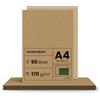 Netuno 50x carta Kraft marrone formato A4 21 x 29,7 cm 170g Aster Kraft cartoncino kraft per bomboniere matrimonio compleanno Natale inviti partecipazioni biglietti fai da te cartoncino rustico a4