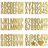 DIYBravo 100 Pezzi 6 Fogli Lettere Dorate Adesive in Vinile d'Oro Grande 6cm Lettere Alfabeto Numeri Adesivi Stickers Lettere Alfabeto Oro Adatti per Fai da Te, Natale, Scrapbooking, Biglietti di Auguri
