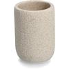 Zeller 18932 - Portaspazzolino in poliresina naturale, diametro 7,2 x 10 cm, colore: Beige