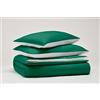 SWEET HOME Pantone™ - Parure Copripiumino Singolo 155x200 cm, 100% Cotone Percalle 200 Fili - 1 piazza, Double-face, Verde/Bianco