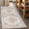 TOPICK Tappeto passatoia arancione, corridoio, floreale, vintage, a pelo corto, orientale, lungo, per cucina, camera da letto, soggiorno, sala da pranzo, studio, ufficio, personalizzabile, 60x300 cm