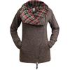 virblatt - giacca donna | lana e cotone | giacca Sherpa | giacca autunno cappotti donna invernali giacca lana cotta donna - Makalu marrone S