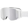 Uvex g.gl 3000 TO, occhiali da sci unisex, campo visivo ampliato, privo di appannamenti, con lente intercambiabile, white matt/silver-clear, one size