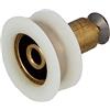 Amig - Cuscinetto per Box Doccia | Set di 2 Unità | Ø 24 x 23 mm | Cuscinetto Semicerchio e Vite M5x8 | Per Porte Scorrevoli delle Docce | Nylon Bianco