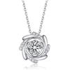 MomentWish Collana Donna Mulino a vento, 1 Carato Moissanite Sparkling Dancing Pietra Collana Donna Argento 925 Ciondolo Gioielli per Donne Fidanzate