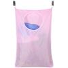 HomeFairy Borsa salvaspazio porta biancheria in tessuto Oxford da appendere alla porta + 2 ganci in acciaio INOX + 2 ventose, per camera da letto, cameretta, dormitorio o armadio Pink