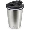 IBILI Bicchiere termico satinato 280 ml, acciaio inox, doppia parete, riutilizzabile, tazza da caffè