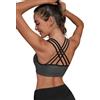Migcaput Reggiseni Sportivi Donna Push Up Comfort con Imbottiture Rimovibili Reggiseno Yoga Top Fitness Donna Palestra Imbottito per Ginnastica Yoga