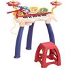 AIYAPLAY Pianola per Bambini 3-6 Anni con Sgabello, Microfono, Tamburo e Bacchette, in PP e ABS, 74x32.2x71 cm|Aosom