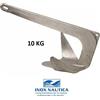 Inox Nautica ANCORA TREFOIL BRUCE 10 KG IN ACCIAIO ZINCATO PER ORMEGGIO BARCA SABBIA