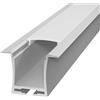 Profilo Incasso per Cartongesso per Striscia LED 1 o 2m Molle incluse Variante Lunghezza Profilo 2 metro