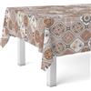 Martina Home Tovaglia in tela cerata Jucar, 250 x 140 cm, colore: marrone