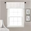Lush Decor, Tenda da cucina plissettata con volant, 45,7 x 132,1 cm, colore bianco ondulato (singolo)