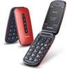 Panasonic Telefono Cellulare 2.8 Display TFT RAM 32 MB 1.2 MP 1400 mAh colore Rosso - KX TU550EXR
