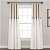 Lush Decor Tenda oscurante con bottoni in lino, 100% foderata, 213,4 x 101,6 cm, lino