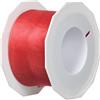 PRÄSENT C.E. Pattberg Präsent 4-Seasons - Nastro in organza rinforzato, 60 mm x 25 m, colore rosso