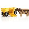 BRIO World - Carro per animali con mucca