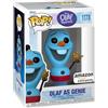 Funko Pop! Disney: Frozen - Olaf As Genie- Esclusiva Amazon - Figura in Vinile da Collezione - Idea Regalo - Merchandising Ufficiale - Giocattoli per Bambini e Adulti - Movies Fans
